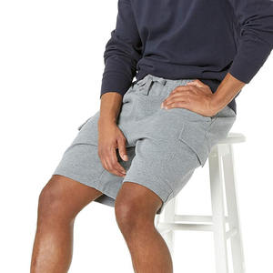 OEM Streetwear 100% Cotton Fleece Custom Logo <b>Men</b> Gym Shorts 5 Inch Workout Sports French Terry Cargo gym Shorts - Product Image 5