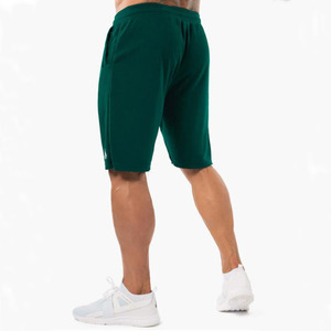 Pantalones cortos de gimnasio alternativos de color sólido y multicolor, pantalones cortos de entrenamiento con cordón de algodón para hombres - Product Image 3