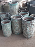 1. [KEITH] Pot Besar Pedesaan Raksasa Terlaris Vas Keramik Antik Bulat Penanam