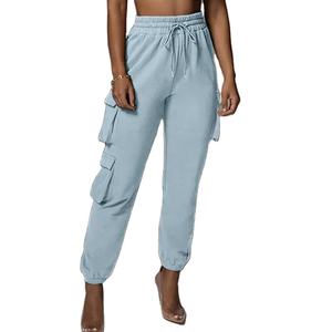 Pantalon de jogging personnalisé brodé pour femme avec taille élastique, coupe ajustée, idéal été comme hiver, style cargo - Product Image 6