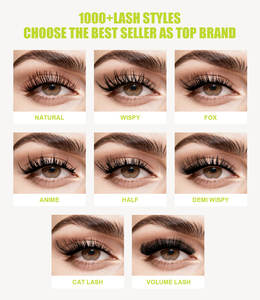 رموش صناعية نباتية معقمة قابلة لإعادة الاستخدام ذاتية اللصق بالجملة من المورد الأصلي طويلة الأمد كثيفة مسبقة اللصق - Product Image 6