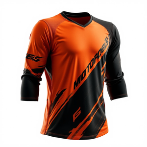 เสื้อเจอร์ซีย์มอเตอร์ครอสแบบระบายอากาศได้ดีสำหรับผู้ชาย แขนยาว พิมพ์ลาย สำหรับขี่รถเอทีวี แข่งรถ ชุดกีฬา ผลิตจากโพลีเอสเตอร์ ขายส่งแบบมืออาชีพ - Product Image 3