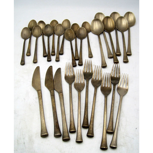 ชุดช้อนส้อมเครื่องใช้บนโต๊ะอาหารสีทองชุดเครื่องใช้บนโต๊ะอาหารทำจากเหล็กเคลือบเงาธรรมชาติดีไซน์ล่าสุด - Product Image 2