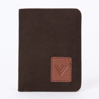 Portefeuille élégant et fin en cuir véritable avec fermeture pliante, porte-cartes de petite taille avec doublure en coton, facile à transporter, de haute qualité, cadeau unisexe