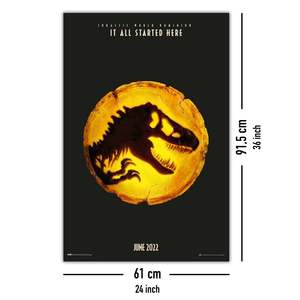 Affiche de style moderne Jurassic World Dominion en papier pour utilisation murale - Product Image 5