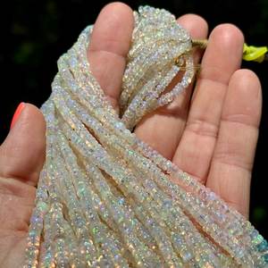 Cuentas de Ópalo Natural Etíope de Calidad Media, Cuentas Ronald de Calidad Fuego, 4mm-8mm, Color Multifuego, Gemas Mehrajudin AA-24, Cuentas de Terceros - Product Image 2