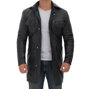 Nuevo Abrigo de Cuero Personalizado para Hombre, Abrigo Largo de Invierno de Alta Calidad, Precios al por Mayor, Chaqueta de Cuero de la Mejor Calidad para Hombre 2026 - Product Image 1