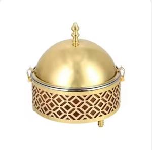Metal Food Serving Warming in <b>White</b> Colored Elegant Premium Quality Handcrafted Casserole <b>Table</b> Top Deco Fancy Metal Hot Pots - Product Image 6