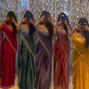 Diseñador indio tradicional de Bollywood, Sari étnico elegante, moda india, última moda, ropa de fiesta exclusiva para mujer - Product Image 4