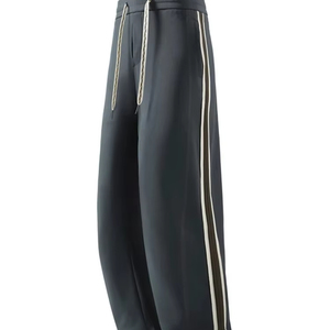 Pantalon de survêtement taille haute en toile extensible confortable pour homme Pantalon de tous les jours avec ceinture élastique et poches braguette à fermeture éclair Taille XL - Product Image 1