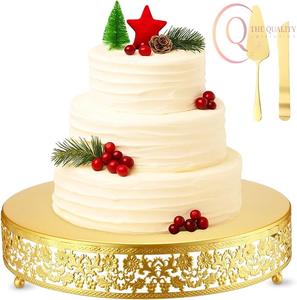 Moderno Soporte Redondo para Tartas de Metal con Base Estable, Perfecto para Celebraciones y Eventos - Product Image 6