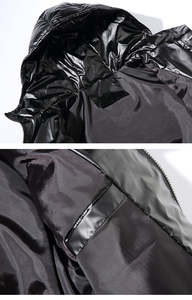 Men's Coats Jackets Cold Winter Cotton <b>Padding</b> Bubble Jacket Zip up Close Coating Puffer Mens 5xl Coat - Product Image 5