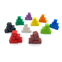 PLOMA 1cm 1g 1000 pièces Cubes en plastique non toxiques 10 couleurs Sac zippé durable Enfants de 2 à 4 ans