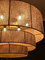 Vente en gros abat-jour en jute style rustique abat-jour tissé à la main plafonnier pour la décoration de restaurant fabriqué à partir du Vietnam fournisseur