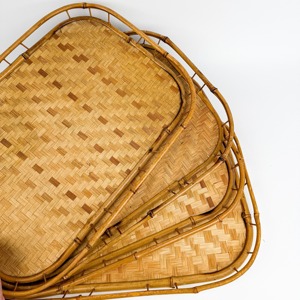 Assiette de présentation en coquillages en rotin artistique, artisanat tissé à la main, décoration de Noël pour la maison et accessoire essentiel pour la table - Product Image 3