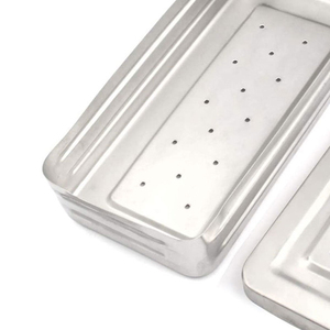 Caja de Acero Inoxidable para Instrumentos, 30x15x6 cm, Perforada, Calidad Premium, Estándar de Seguridad MOL - Product Image 6