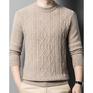 Pulls en cachemire pour homme de haute qualité OEM, col roulé, automne et hiver, couleur unie, tricot décontracté, pull pour homme - Product Image 5