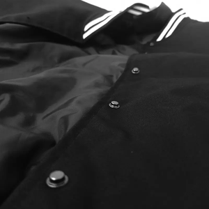 High Quality Custom Coated Satin Polyester Men's Bomber <b>Jacket</b> Plus Size Stand Collar Front Logo Placement OEM Custom Service - Product Image 5