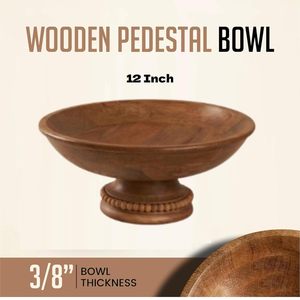 Vajilla artesanal de madera decorativa de alta calidad, ensaladeras redondas a la venta a granel a precios al por mayor - Product Image 6