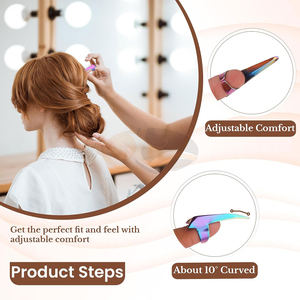 Pince à cheveux en acier inoxydable pour le coiffage, la séparation et le sectionnement, pince à tresser pour les doigts, utilisation en salon, extension de cheveux humains rapide - Product Image 4