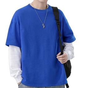 เสื้อยืดผู้ชายทรงหลวม ระบายอากาศได้ดี คุณภาพสูง ผ้าเจอร์ซีย์คอตตอน 100% แบบสองชั้น  ผู้ผลิตเสื้อผ้าผู้ชาย เสื้อยืดทรงบ็อกซี่ - Product Image 4