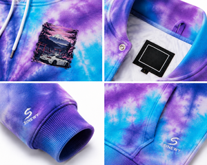 Sudadera con Capucha Tie-Dye para Hombre SINEWY SPORTS, Corte Regular, Informal, con Bolsillos, Estilo Otoñal - Product Image 6