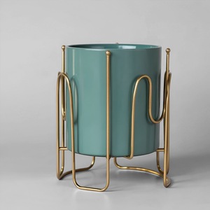 Nueva máquina plantadora de macetas de florero con soporte de hierro de metal para maceta de jardín maceta de nuevo aspecto para la decoración del hogar y la Oficina - Product Image 4