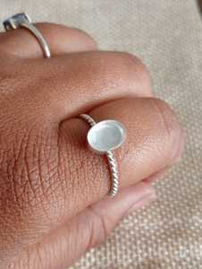 Anillo de banda de plata de ley 2025 auténtica de alta calidad 925, elegante forma ovalada, 4*6mm, 15*20mm, componente de hallazgos de joyería para mujeres y niñas - Product Image 3