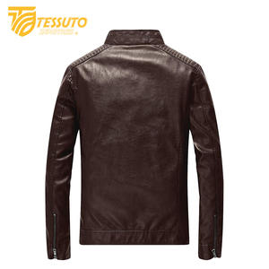 Venta al por mayor de chaqueta de cuero de invierno por encargo de los hombres de alta calidad con cierre de cremallera y patrón de camuflaje estilo formal - Product Image 5