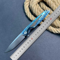 Couteau de poche BoChen de haute qualité en acier S35VN avec revêtement en poudre, couteau pliant d'extérieur avec manche en alliage de titane TC4, couteau de chasse