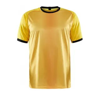 Amoureux du football Meilleure qualité Tissu durable en élasthanne/polyester Maillot de sport tricoté Logo personnalisé Conception unique T-shirt pour hommes