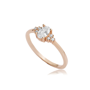 Oval Cut Clear Zircon <b>Thin</b> Wholesale 925 Sterling Silver Turkish Handcrafted Cluster Earrings - Product Image 6