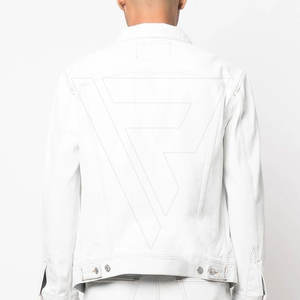 Veste en jean classique et décontractée à col montant pour hommes, veste à capuche à la mode, style 100% coton, vêtements d'hiver fantaisie - Product Image 2