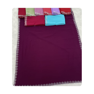 ชุดส่าหรีสำหรับผู้หญิงพิมพ์ลายดีไซน์ทันสมัยชุดปาร์ตี้สุดสวยสำหรับงานเฉลิมฉลองงานแต่งงานช้อปปิ้งออนไลน์ - Product Image 4