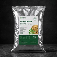 Extrait de graines de fenugrec de qualité alimentaire, 50 % de saponines HPLC, Trigonella Foenum Graecum, en poudre, fourni par l'usine
