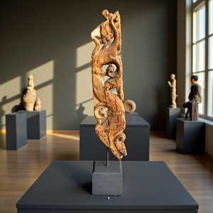 Support en bois au design traditionnel antique - Product Image 2