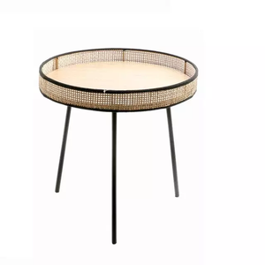 Meubles de salon de style rond pieds modernes en métal argenté - Product Image 4