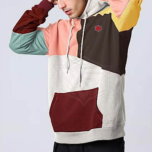 Sweat-shirts à capuche pour hommes tendance, coupe ajustée, blocs de couleur, sweat-shirts chauds d'hiver, usage décontracté, sweat-shirts à blocs de couleur pour adultes - Product Image 5