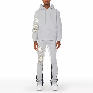 Trajes de chándal para correr para hombre Trajes de entrenamiento de Gimnasio Deportivo de 2 piezas Conjuntos de ropa deportiva Chándales con cremallera completa - Product Image 1