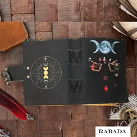 Journal en cuir cahier d'écriture lune déesse sorcellerie Potter cadeaux gothique marchandise Vampire Diaries sort Deckle bord Pap