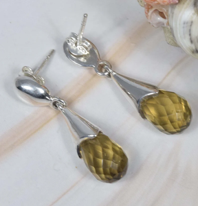 925ควอทซ์สเตอร์โมควอทซ์สเตอร์ลิงอัญมณีเหลี่ยมเพชรพลอยลดลงต่างหูทำด้วยมือเครื่องประดับที่หรูหราของขวัญสำหรับคริสต์มาส - Product Image 3