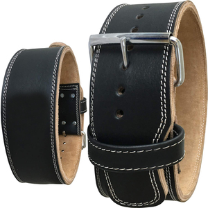 Cinturón de Levantamiento de Pesas de Cuero Resistente, Soporte Fuerte para Espalda y Abdomen, Hebilla Simple o Doble, Personalización OEM para Gimnasios en Todo el Mundo - Product Image 1