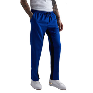 2023 nouveauté hommes décontracté survêtement pantalon coupe droite bleu avec fermeture à la taille élastique et poche latérale vente chaude - Product Image 1