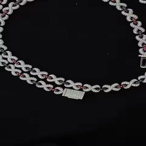 Nueva cadena de eslabones cubanos de diamante de moissanita de laboratorio Iced Out, joyería de Hip Hop de lujo personalizada, el mejor regalo para hombres, Material de oro blanco - Product Image 5