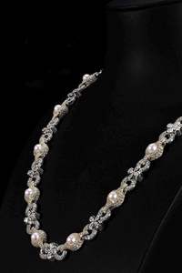 Collier de luxe en moissanite florale de 40 carats, bijoux hip-hop glacés, finition en argent sterling rhodié, or blanc, cadeau de fête - Product Image 3