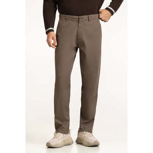 Pantalones de Hombre MN-TRC-SS25-002 de Algodón y Lino, Corte Regular, Antiarrugas, con Logotipo Personalizable, Botones y Cremalleras Decorativos, Rectos - Product Image 1