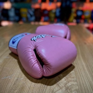 Nuevos Guantes de Boxeo Fairtex - Cuero Original para Entrenamiento y Sparring - Rosa Bebé, Equipo de Muay Thai de 10oz a 18oz - Product Image 4