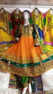 Dernières robes traditionnelles afghanes Kuchi pour mariage Salwar Kameez Shalwar Party Vêtements pour femmes Collection ethnique Eid Tissu Matériel - Product Image 5