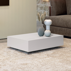 Table basse basse Ret cm.70x40x h.18-Blanc - Product Image 1