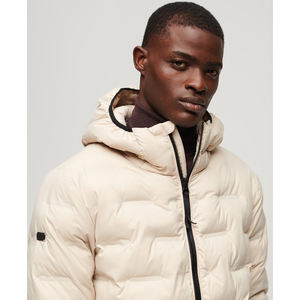 Chaquetas con capucha ligeras con logotipo personalizado de alta calidad al por mayor, abrigos acolchados de mezcla de plumón con capucha para hombre - Product Image 6